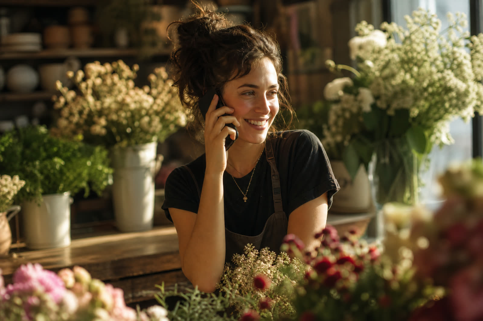 Business owner taking the call